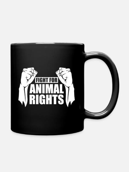 FIGHT FOR ANIMAL RIGHTS - Full Colour Mug - black