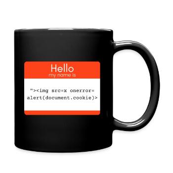Hello my name is XSS - Mug uni - noir - Droite