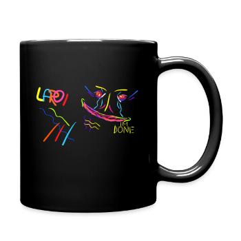 (The Kid Laroi Merch Contest Candidate) IM DONE - Full Colour Mug - black - Right