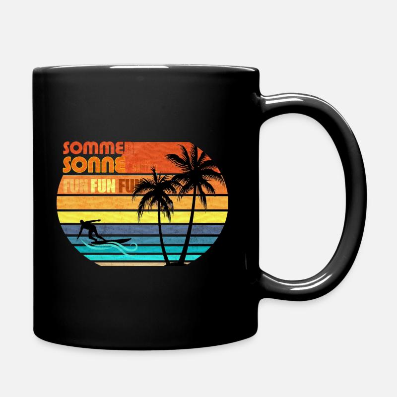 Sommer Sonne Surfing Fun Fun Fun - Tasse einfarbig - Schwarz