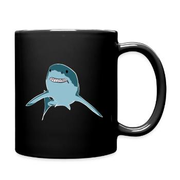 great white shark - Full Colour Mug - black - Right