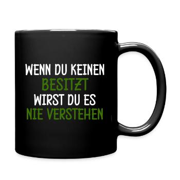 Unimog Sonderfahrzeug Geschenk Bauer Landwirt - Tasse einfarbig - Schwarz - Rechts