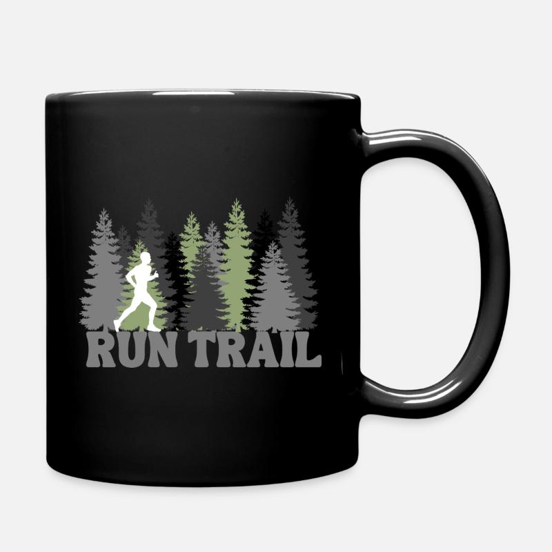 Run Trail - Tasse einfarbig - Schwarz