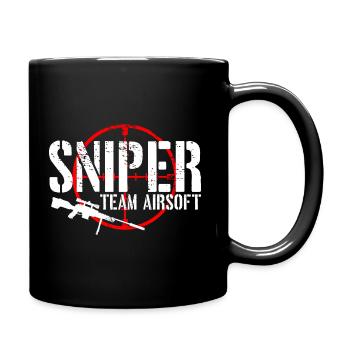 Sniper airsoft Team - Tasse einfarbig - Schwarz - Rechts