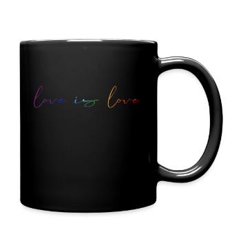 L’amour, c’est l’amour ! Déclaration Gay Pride LGBTQI+ - Mug uni - noir - Droite