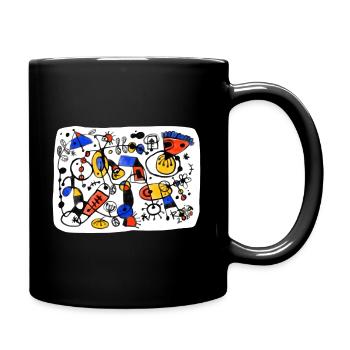 Illustration Miró-Style - Full Colour Mug - black - Right
