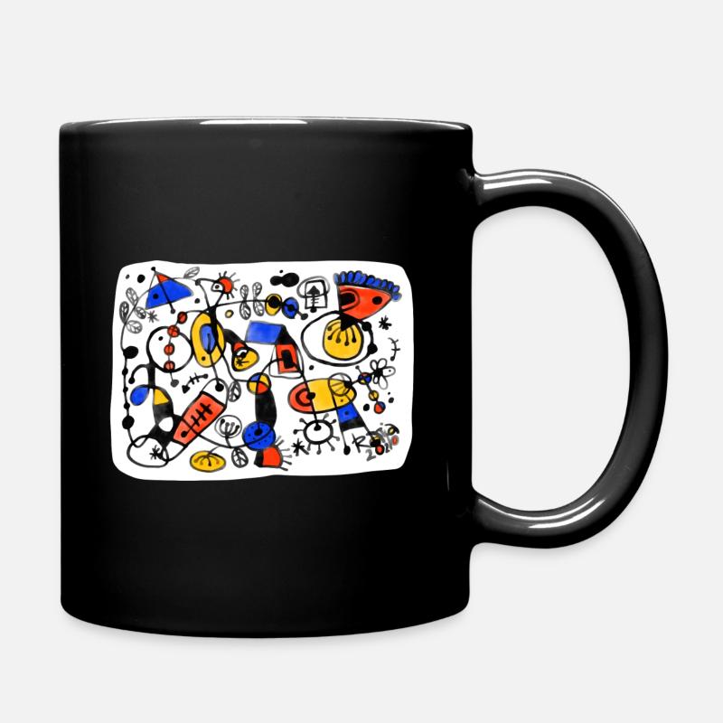 Illustration Miró-Style - Full Colour Mug - black
