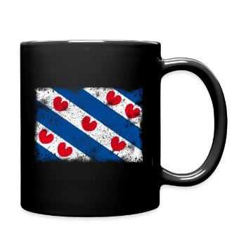 Friesland Vintage - Tasse einfarbig - Schwarz - Rechts