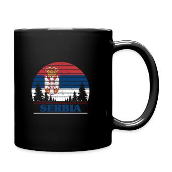 Serbien - Tasse einfarbig - Schwarz - Rechts