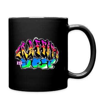 Graffiti est un art coloré graffito slogan - Mug uni - noir - Droite