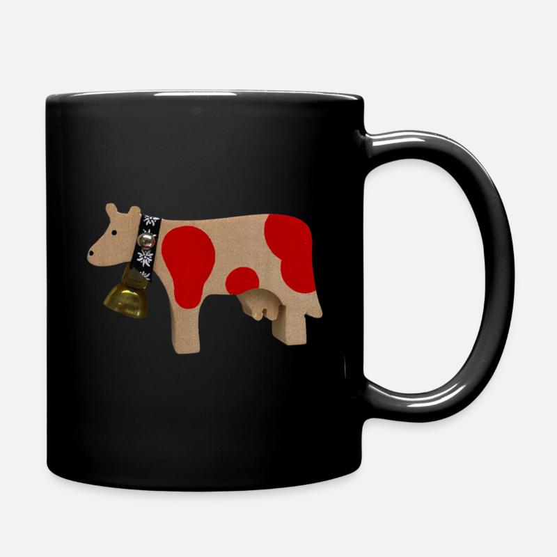 Schweizer Kuh - Tasse einfarbig - Schwarz