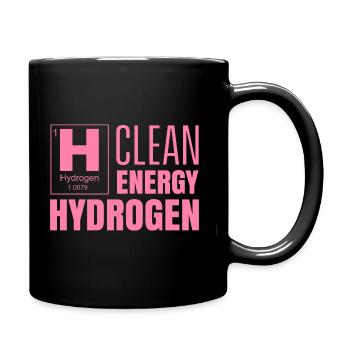 Saubere Energie Wasserstoff Hydrogen Brennstoff - Tasse einfarbig - Schwarz - Rechts