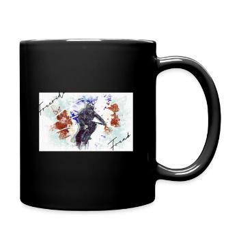 Freeride Freak - Tasse einfarbig - Schwarz - Rechts