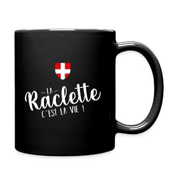 La Raclette c'est la vie blc savoie - Mug uni - noir - Droite