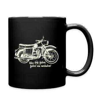 DDR Oldtimer Motorrad - emz Trophy IFA - Tasse einfarbig - Schwarz - Rechts