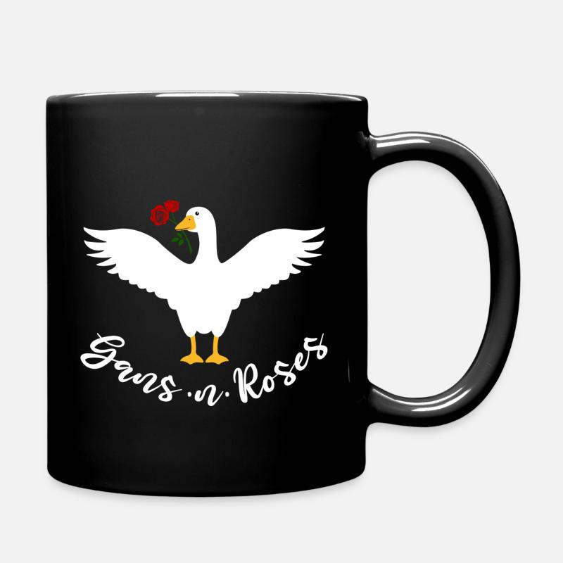Gans n Roses - Tasse einfarbig - Schwarz