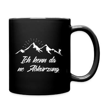 Lustiges Wander Fun T-Shirt - Die Abkürzung - Tasse einfarbig - Schwarz - Rechts