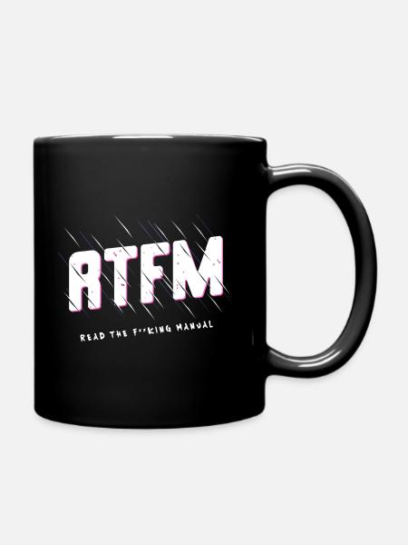 RTFM - Read the F**king Manual - Tasse einfarbig - Schwarz