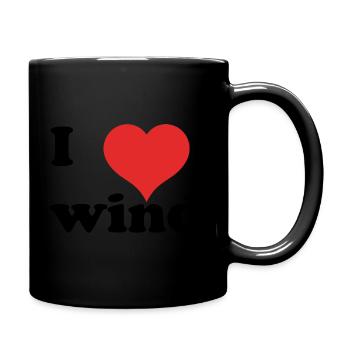 I love wind - Full Colour Mug - black - Right