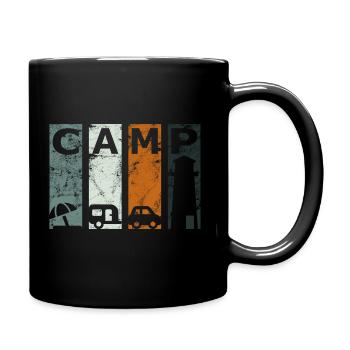 Camp Caravan Camper Lighthouse - Full Colour Mug - black - Right