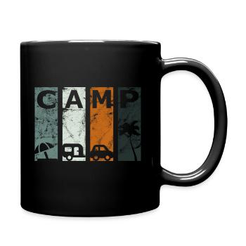 Camp Caravan Camper - Full Colour Mug - black - Right