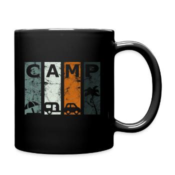 Camp Caravan Camper - Full Colour Mug - black - Right