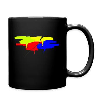 Farbe - Bunt - Leben - Spaß - Tasse einfarbig - Schwarz - Rechts