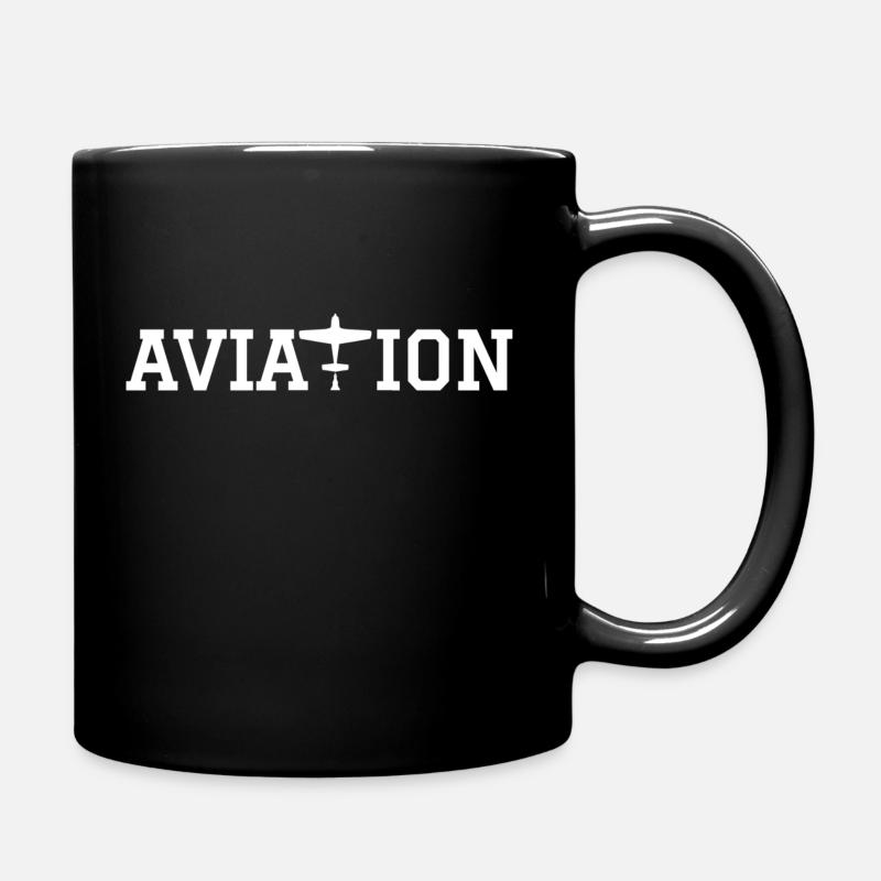 AVIATION avion - Mug uni - noir