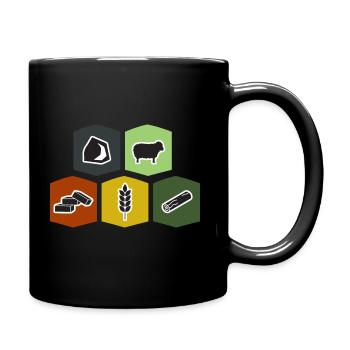 Funny Board Game Sheep Brick - Tasse einfarbig - Schwarz - Rechts