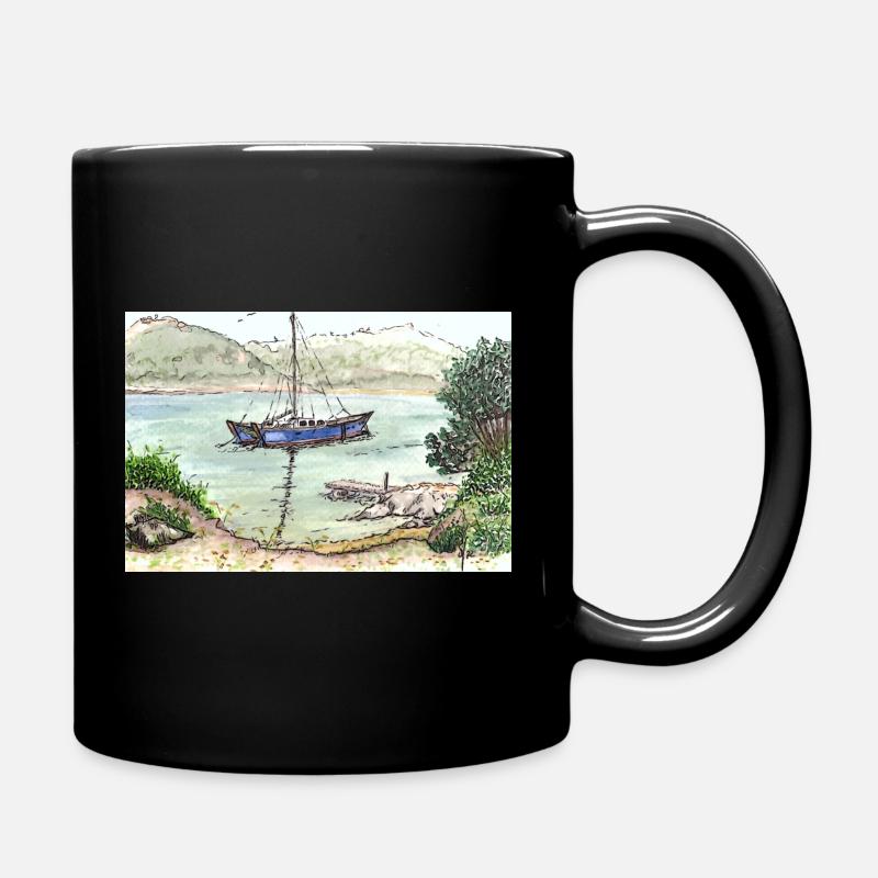 Segelboot - Tasse einfarbig - Schwarz