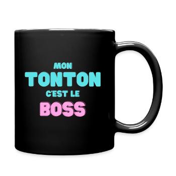 Mon Tonton C'est Le Boss - Mug uni - noir - Droite