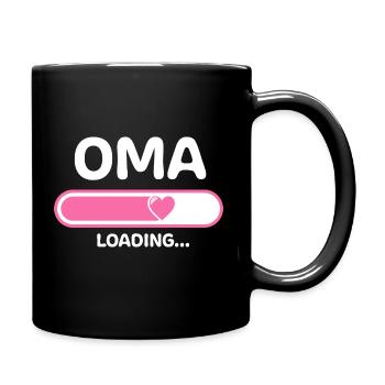 Oma Großmutter Geschenkideen Enkelkind - Tasse einfarbig - Schwarz - Rechts