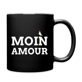 Moin amour | Moin Cher Couple de la Mer du Nord Hambourg - Mug uni - noir - Droite