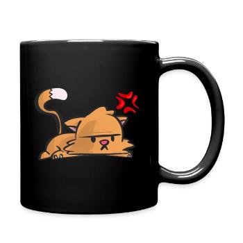 Mürrische Katze - Tasse einfarbig - Schwarz - Rechts