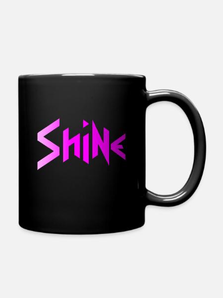 SHINE - PURPLE CITY NEON 1980s 16 Bit Design - Tasse einfarbig - Schwarz