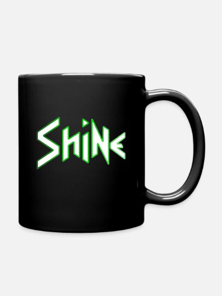 SHINE GREEN SUN 1980s NEON 16-Bit Design - Tasse einfarbig - Schwarz