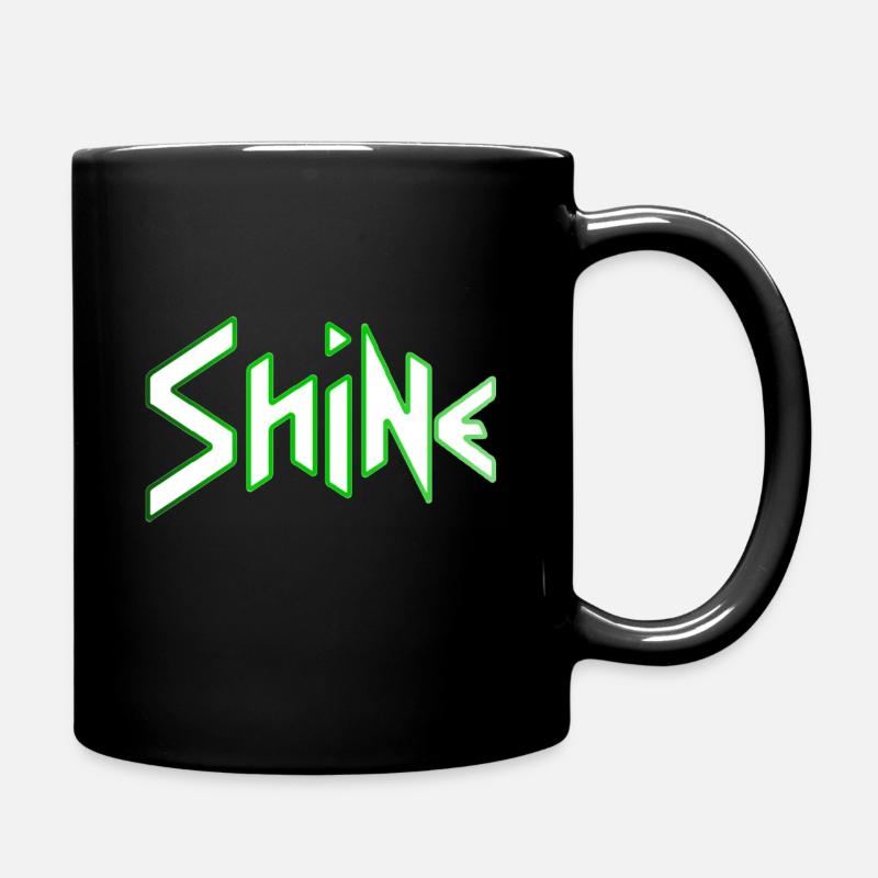 SHINE GREEN SUN 1980s NEON 16-Bit Design - Tasse einfarbig - Schwarz