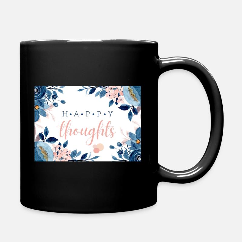 HAPPY THOUGHTS - Tasse einfarbig - Schwarz