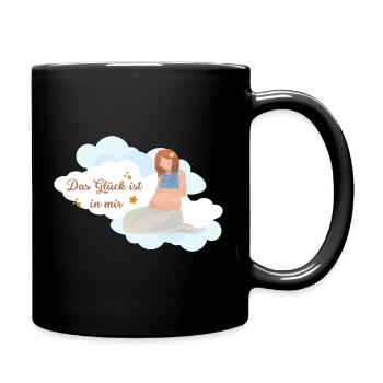 Geschenk für werdende Mutter💗Das Glück ist in dir - Tasse einfarbig - Schwarz - Rechts