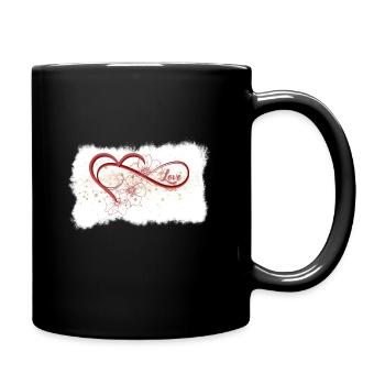 Gold Flower Love - Tasse einfarbig - Schwarz - Rechts