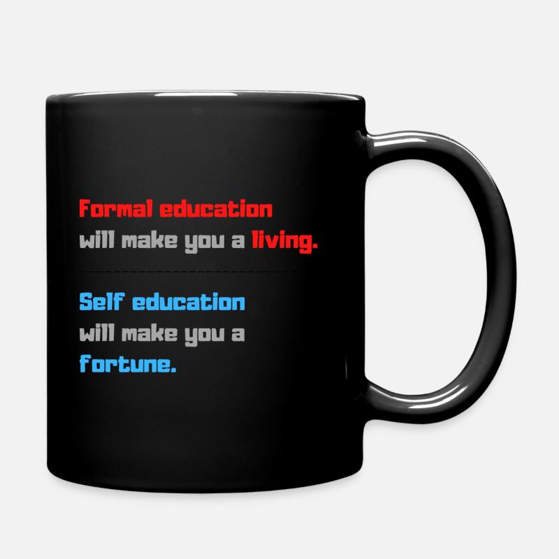 Zitate Bildungsangebot - Tasse einfarbig - Schwarz