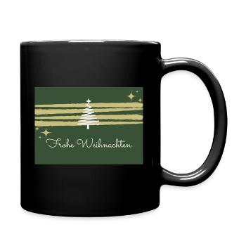 Frohe Weihnachten Design 🎄 - Tasse einfarbig - Schwarz - Rechts