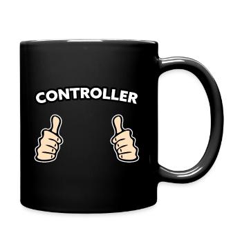 Controller Controlling Geschenkidee - Tasse einfarbig - Schwarz - Rechts