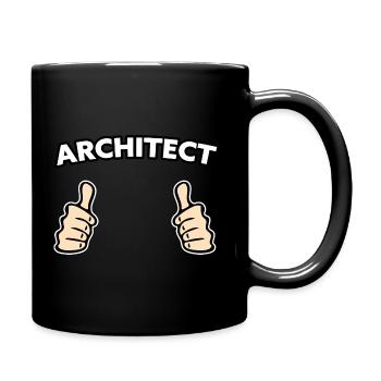 Architekt Architektur Geschenkidee - Tasse einfarbig - Schwarz - Rechts