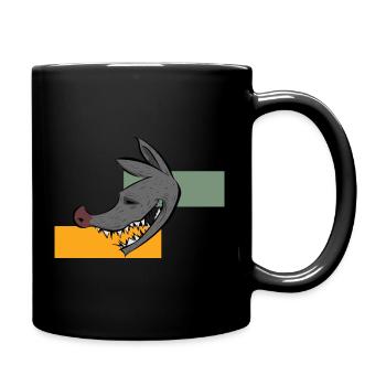 Loup méchant - Mug uni - noir - Droite