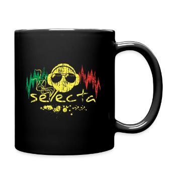 Selecta - Vintage Reggae Music DJ aus Jamaika - Tasse einfarbig - Schwarz - Rechts