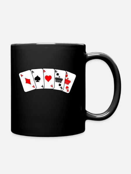 Poker - Mug uni - noir