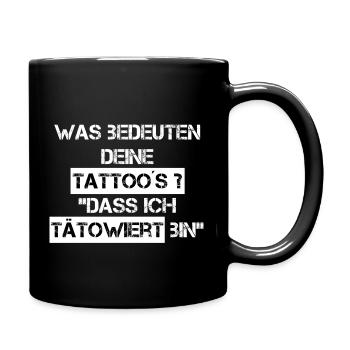 7er Ink Spruch - Tasse einfarbig - Schwarz - Rechts
