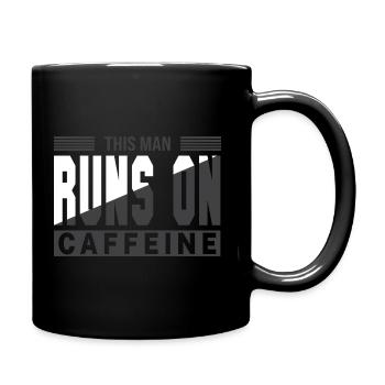Cet homme court sur la caféine - Caféine Dicton - Mug uni - noir - Droite