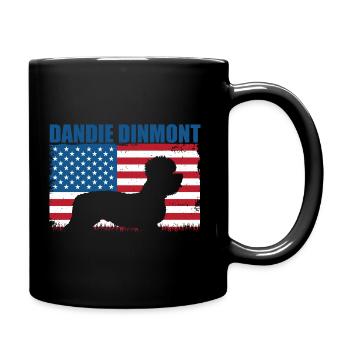 Dandie Dinmont Terrier - Full Colour Mug - black - Right